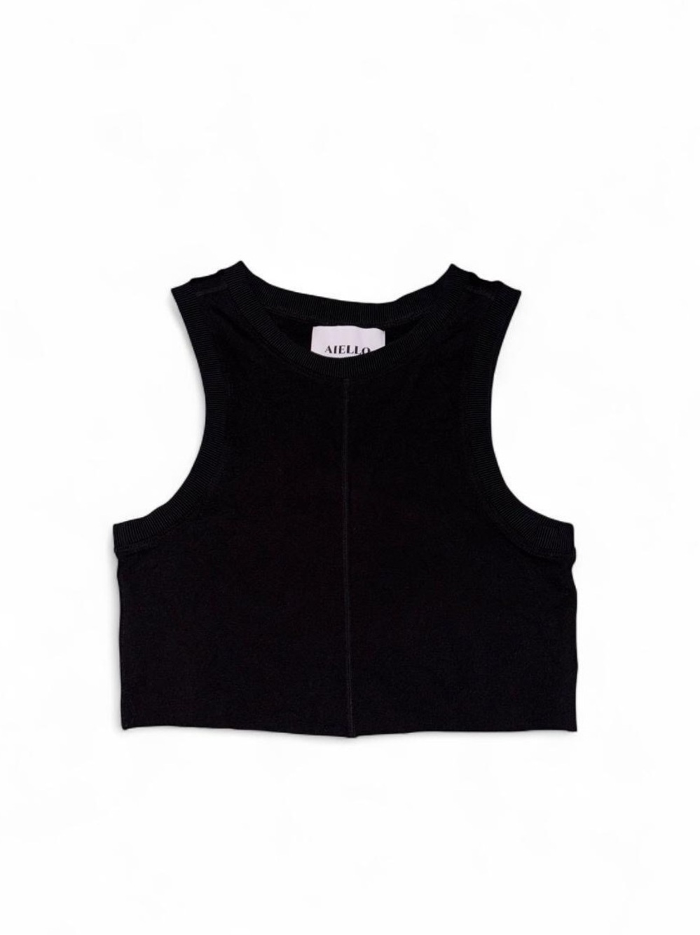 Aiello By Frankie’s Bikinis Black Cropped Tank Top